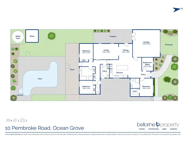Floorplan of Homely house listing, 10 Pembroke Road, Ocean Grove VIC 3226