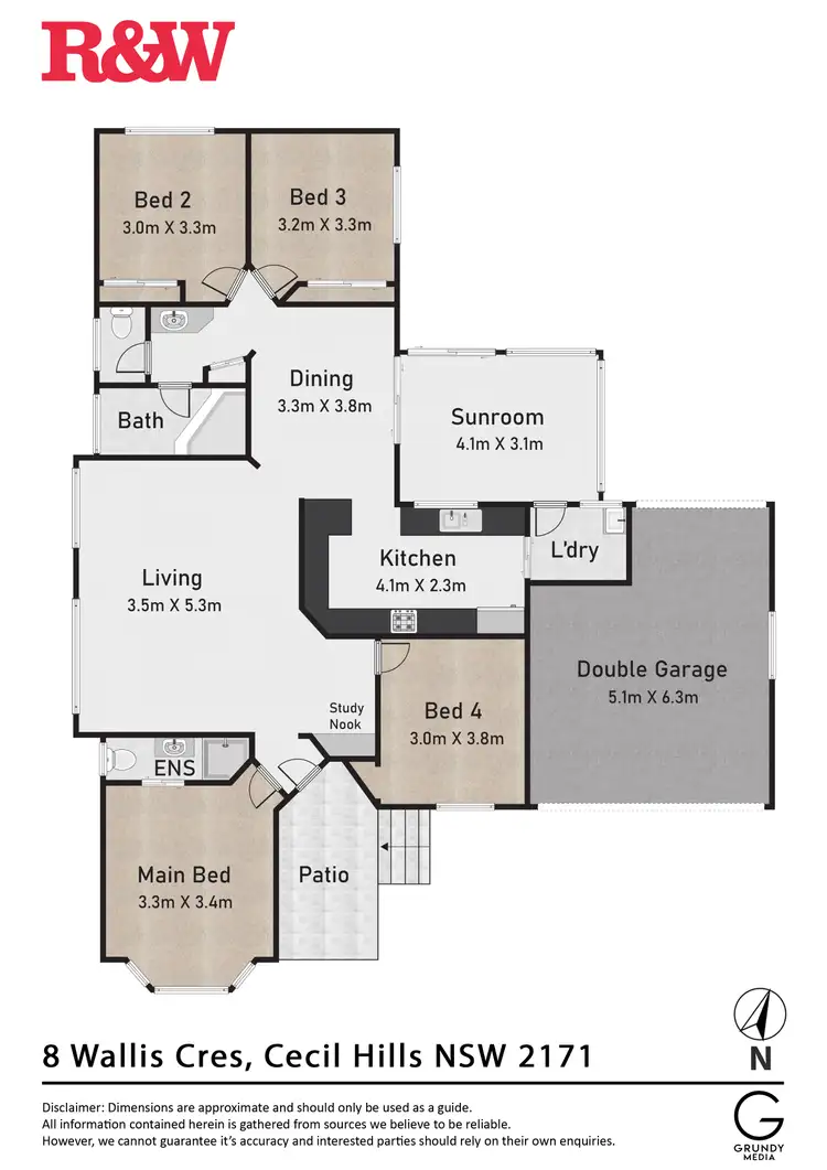 Floorplan of Homely house listing, 8 Wallis Crescent, Cecil Hills NSW 2171