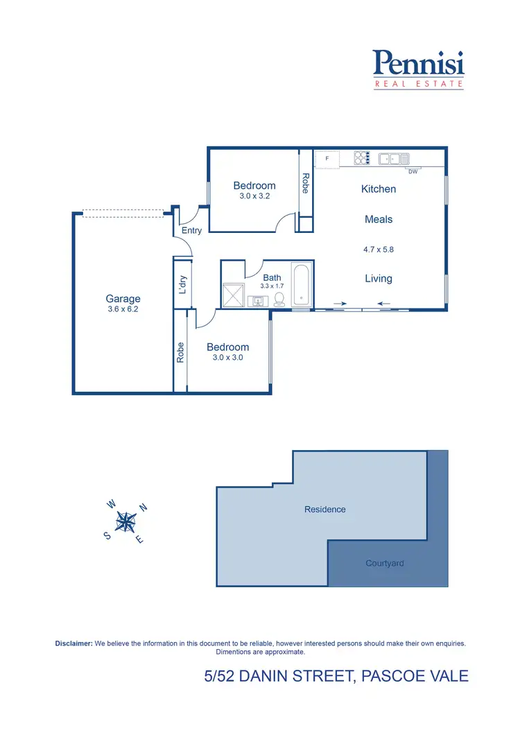 Floorplan of Homely unit listing, 5/52 Danin Street, Pascoe Vale VIC 3044