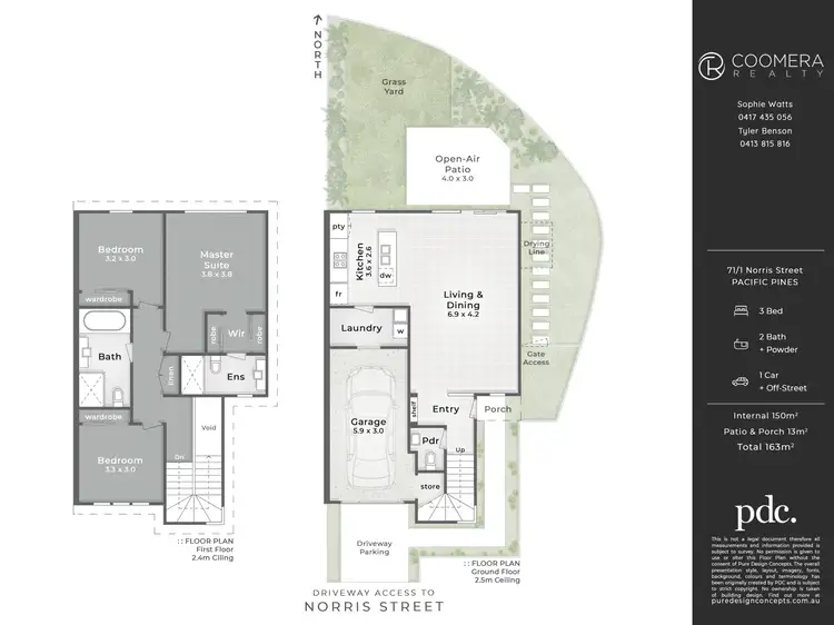 Floorplan of Homely townhouse listing, 71/1 Norris Street, Pacific Pines QLD 4211