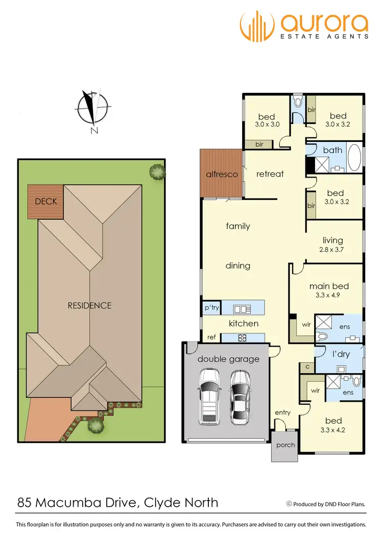 Floorplan of Homely house listing, 85 Macumba Drive, Clyde North VIC 3978