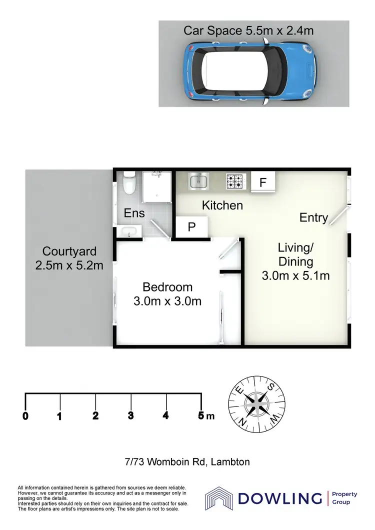 Floorplan of Homely unit listing, 7/73 Womboin Road, Lambton NSW 2299