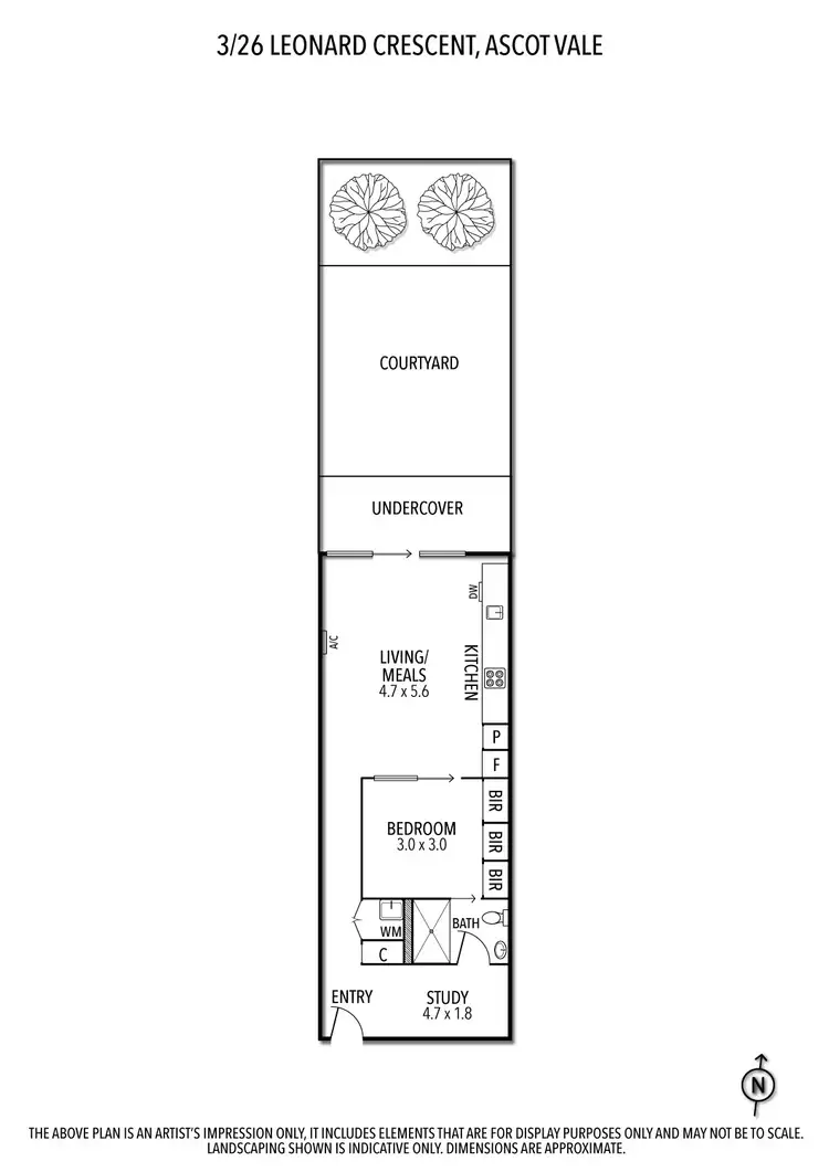 Floorplan of Homely apartment listing, 3/26 Leonard Crescent, Ascot Vale VIC 3032
