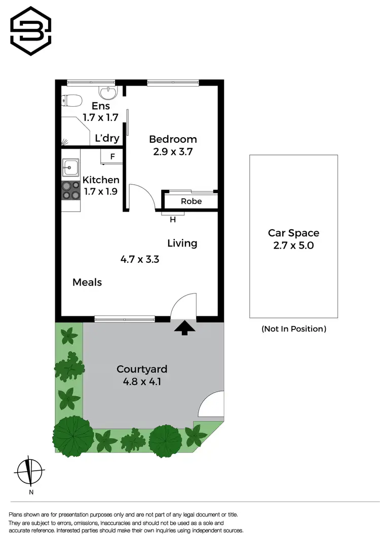 Floorplan of Homely unit listing, 4/208 Gillies Street, Fairfield VIC 3078