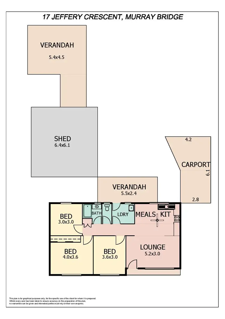 Floorplan of Homely house listing, 17 Jeffrey Crescent, Murray Bridge SA 5253