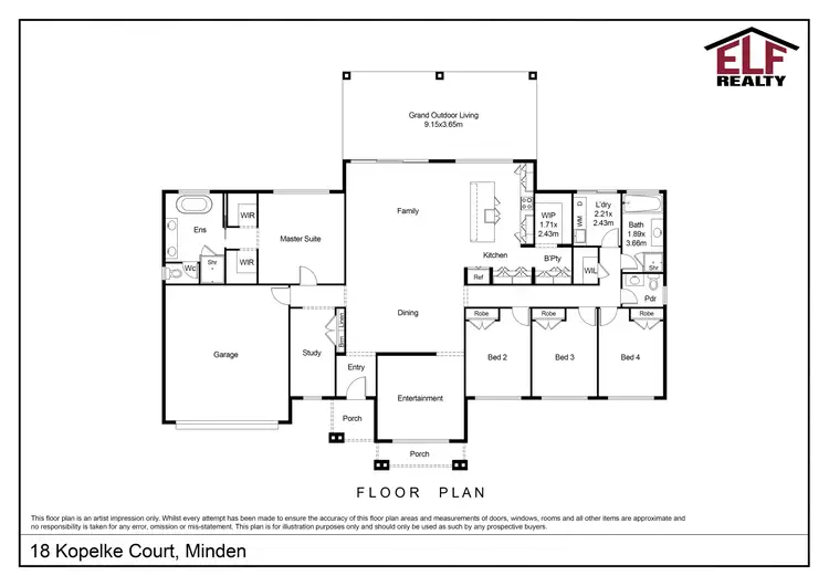 Floorplan of Homely house listing, 18 Kopelke Court, Minden QLD 4311