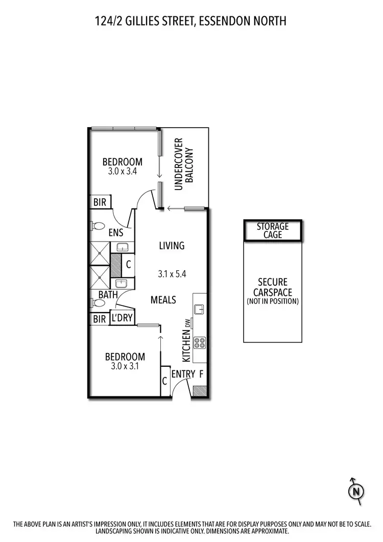 Floorplan of Homely apartment listing, 124/2 Gillies Street, Essendon North VIC 3041