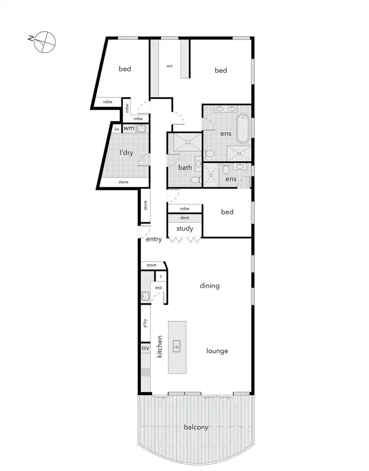 Floorplan of Homely apartment listing, 101/45 Honeysett View, Kingston ACT 2604