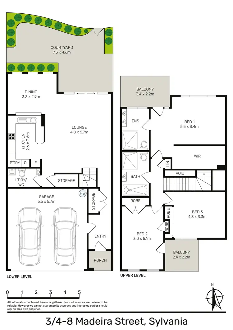 Floorplan of Homely townhouse listing, 3/4-8 Madeira Street, Sylvania NSW 2224