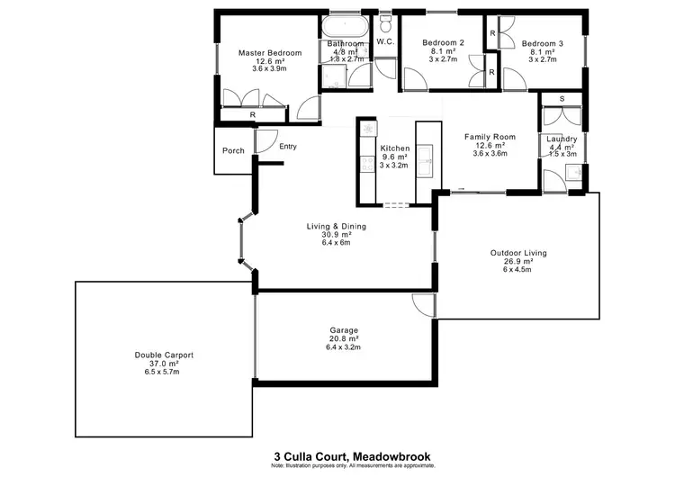 Floorplan of Homely house listing, 3 Culla Court, Meadowbrook QLD 4131