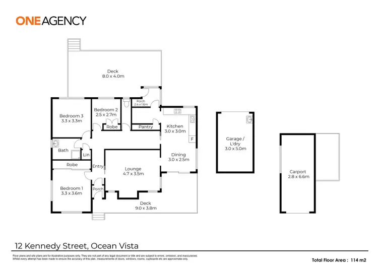Floorplan of Homely house listing, 12 Kennedy Street, Ocean Vista TAS 7320