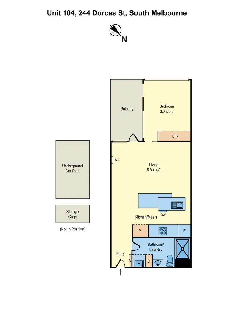 Floorplan of Homely apartment listing, 104/244 Dorcas Street, South Melbourne VIC 3205