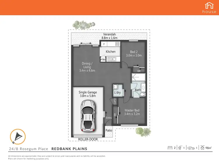 Floorplan of Homely unit listing, 24/8 Rosegum Place, Redbank Plains QLD 4301