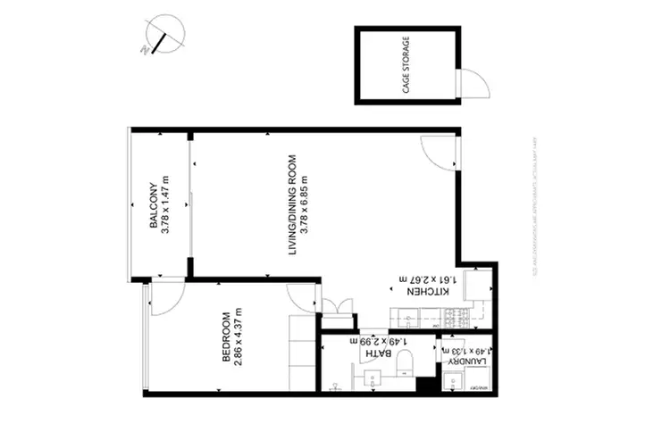 Floorplan of Homely apartment listing, 303/29 Commonwealth Street, Sydney NSW 2000