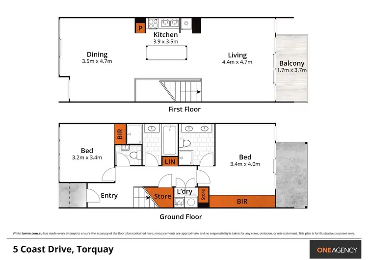 Floorplan of Homely townhouse listing, 5 Coast Drive, Torquay VIC 3228