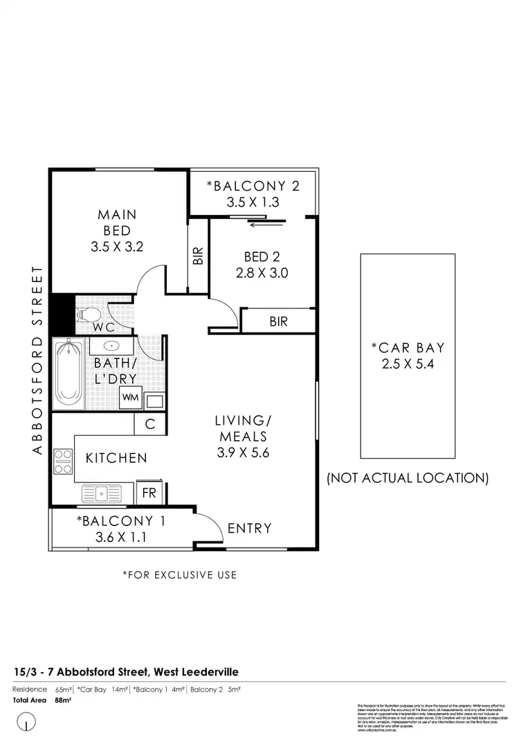 Floorplan of Homely apartment listing, 15/3-7 Abbotsford Street, West Leederville WA 6007