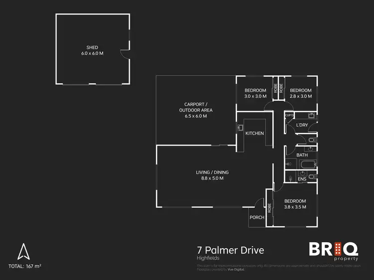 Floorplan of Homely house listing, 7 Palmer Drive, Highfields QLD 4352