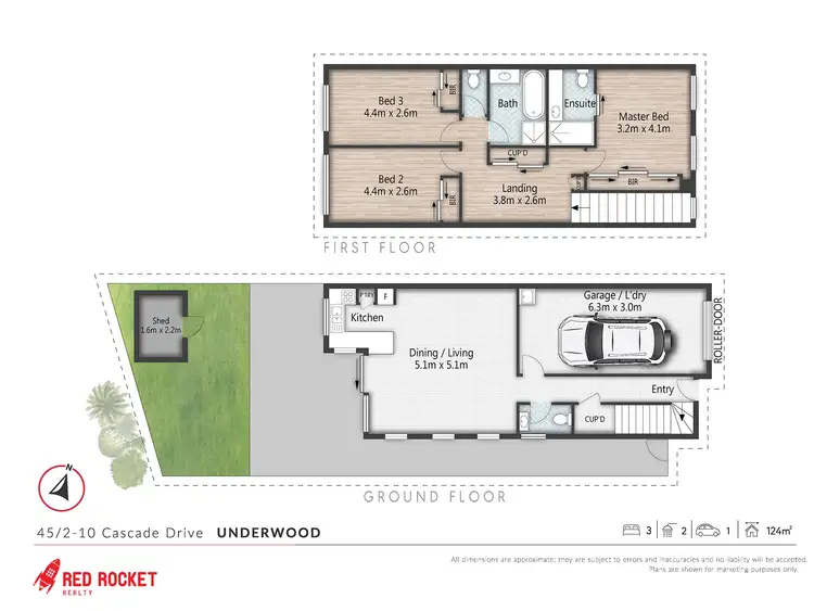 Floorplan of Homely townhouse listing, 45/2-10 Cascade Drive, Underwood QLD 4119