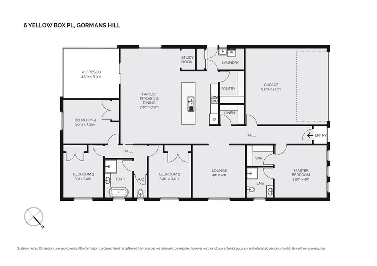 Floorplan of Homely house listing, 6 Yellow Box Place, Gormans Hill NSW 2795