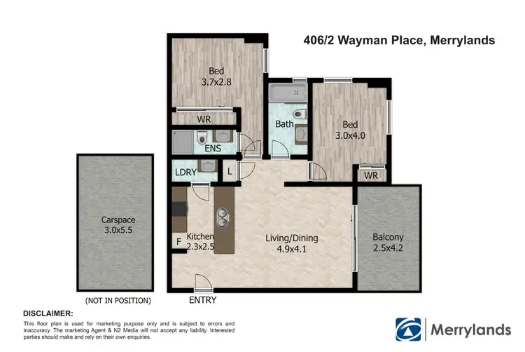 Floorplan of Homely apartment listing, 406/2 Wayman Place, Merrylands NSW 2160