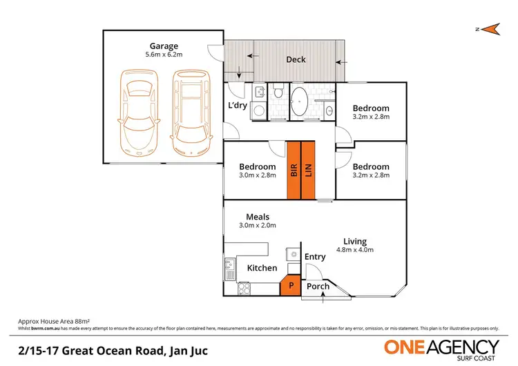 Floorplan of Homely unit listing, 2/15-17 Great Ocean Road, Jan Juc VIC 3228
