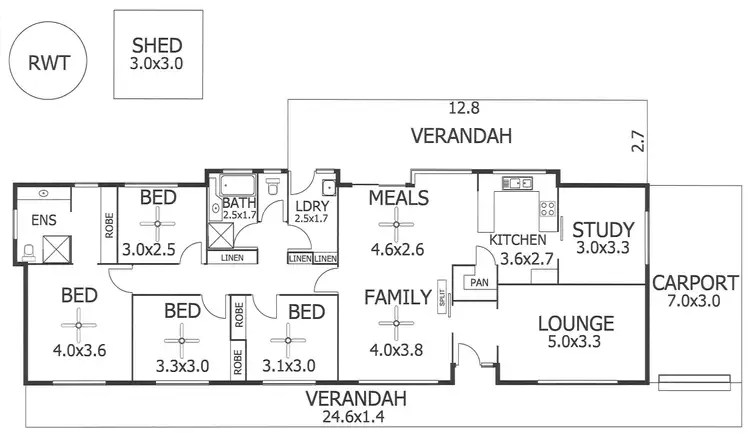 Floorplan of Homely house listing, 98 Mulgundawah Road, Murray Bridge SA 5253