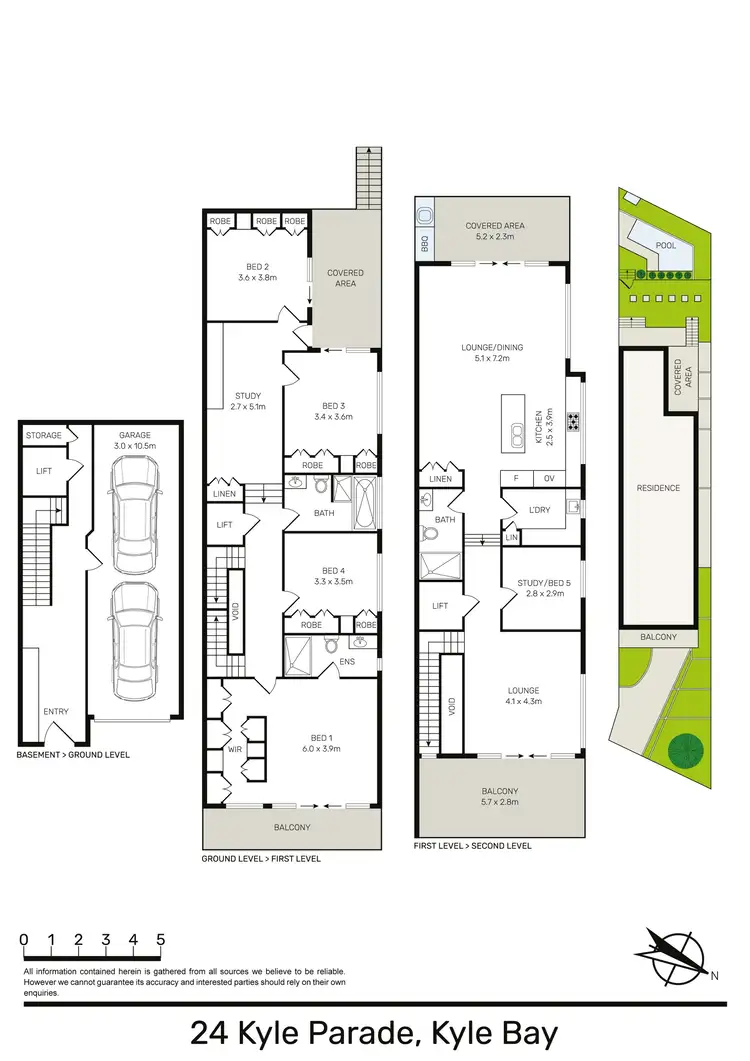 Floorplan of Homely semi-detached listing, 24 Kyle Parade, Kyle Bay NSW 2221