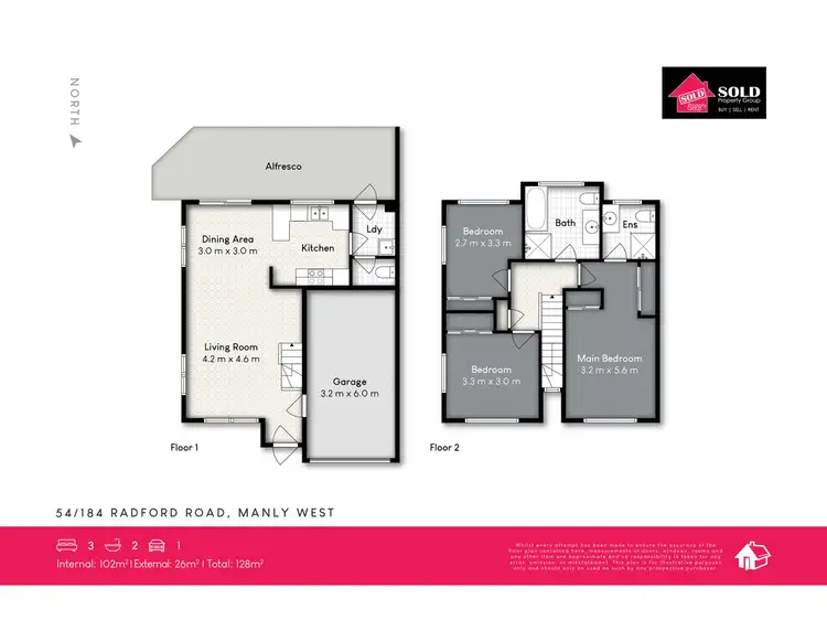 Floorplan of Homely townhouse listing, 54/184 Radford Road, Manly West QLD 4179