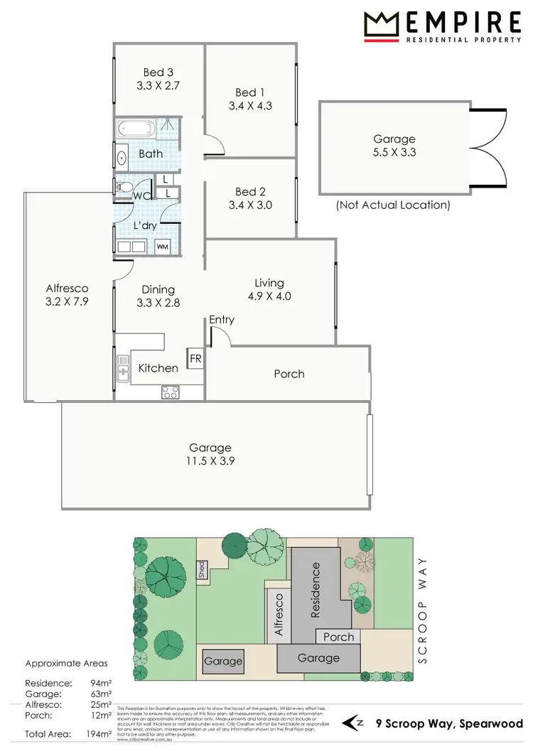Floorplan of Homely house listing, 9 Scroop Way, Spearwood WA 6163