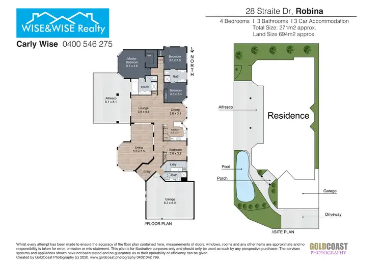 Floorplan of Homely house listing, 28 Straite Drive, Robina QLD 4226