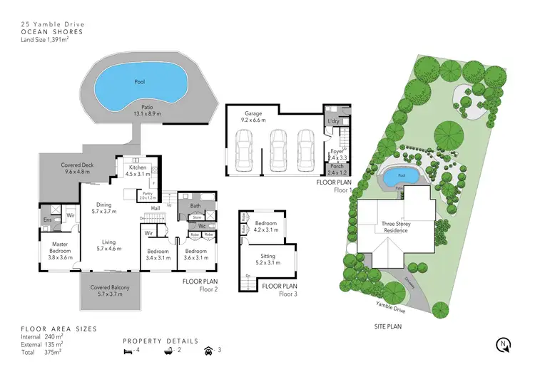 Floorplan of Homely house listing, 25 Yamble Drive, Ocean Shores NSW 2483