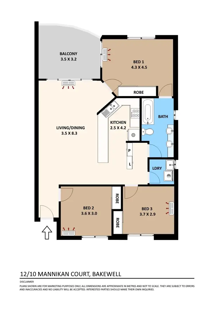 Floorplan of Homely apartment listing, 12/10 Mannikan Court, Bakewell NT 832