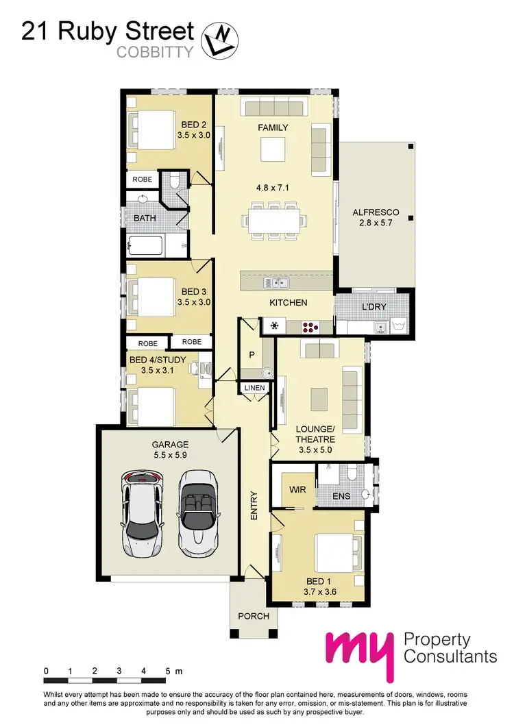 Floorplan of Homely house listing, 21 Ruby Street, Cobbitty NSW 2570