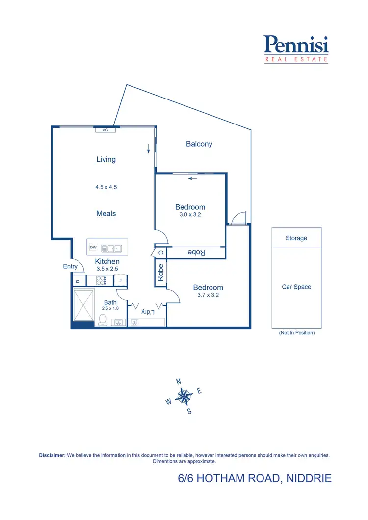Floorplan of Homely apartment listing, 6/6 Hotham Road, Niddrie VIC 3042