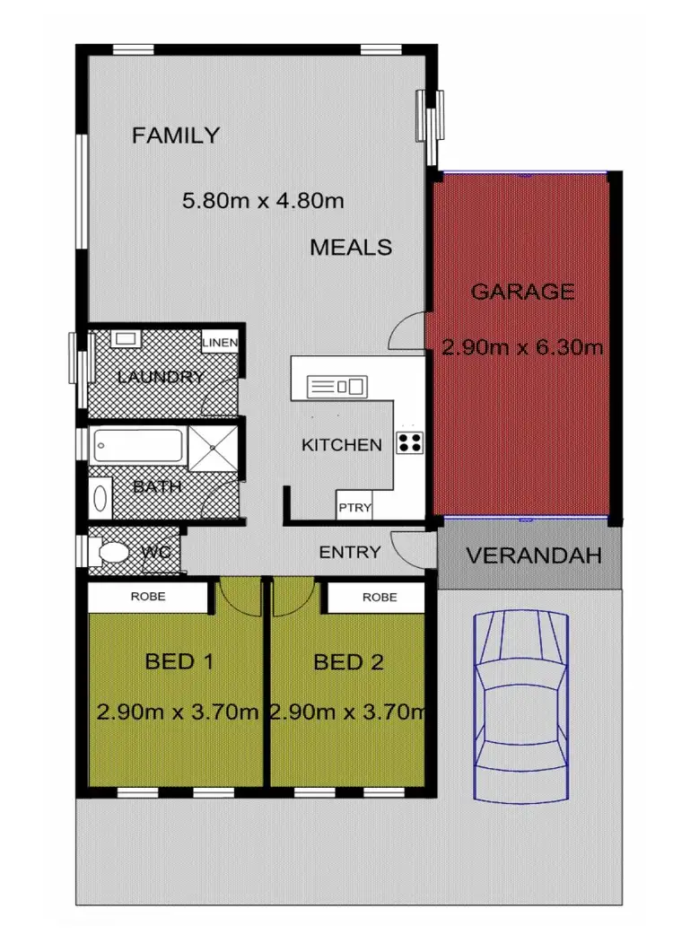 Floorplan of Homely house listing, 11A Patterson Road, Elizabeth Park SA 5113