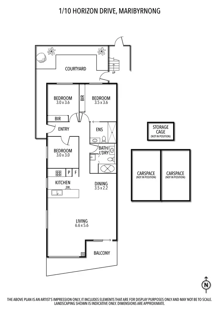Floorplan of Homely apartment listing, 1/10 Horizon Drive, Maribyrnong VIC 3032