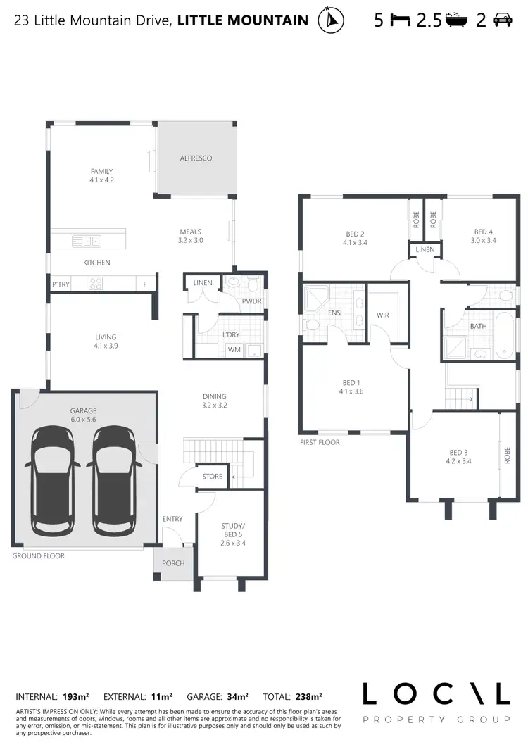 Floorplan of Homely house listing, 23 Little Mountain Drive, Little Mountain QLD 4551