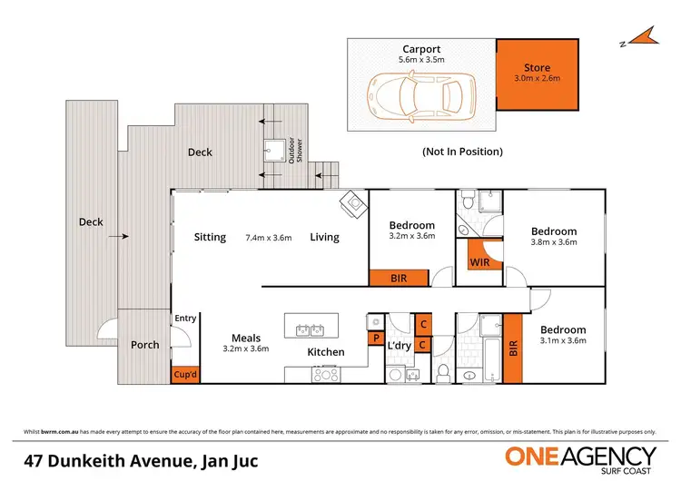 Floorplan of Homely house listing, 47 Dunkeith Ave, Jan Juc VIC 3228