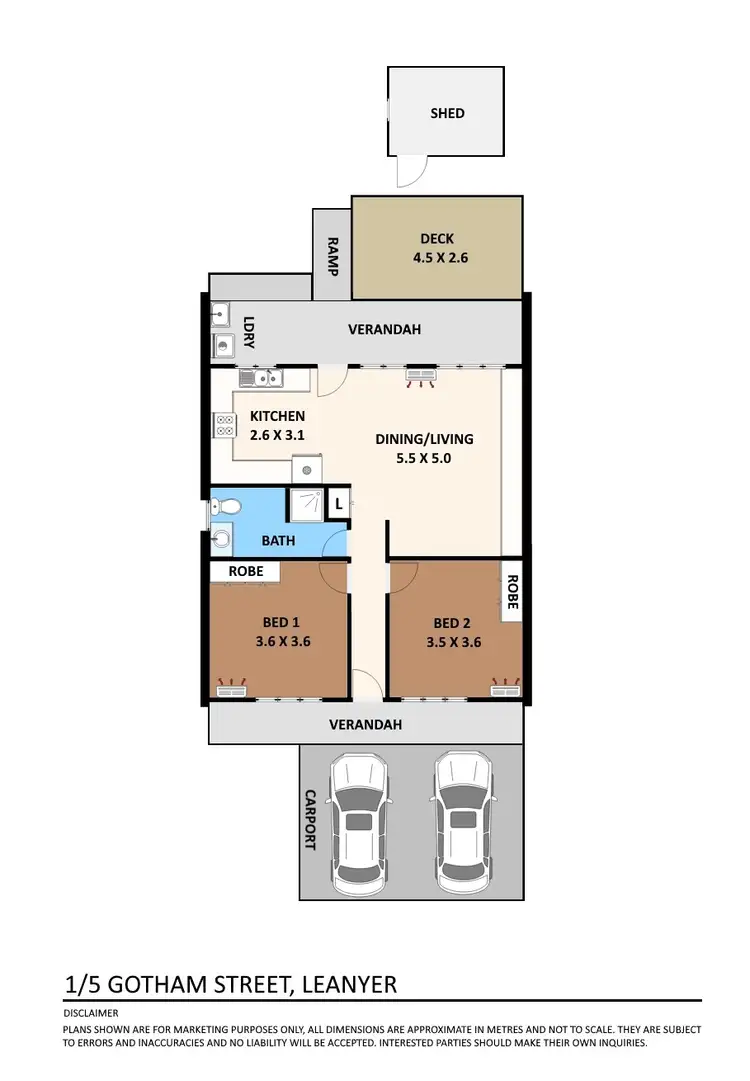 Floorplan of Homely apartment listing, 1/5 Gotham Street, Leanyer NT 812