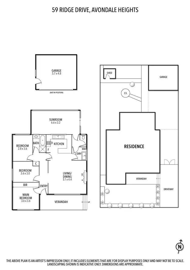 Floorplan of Homely house listing, 59 Ridge Drive, Avondale Heights VIC 3034