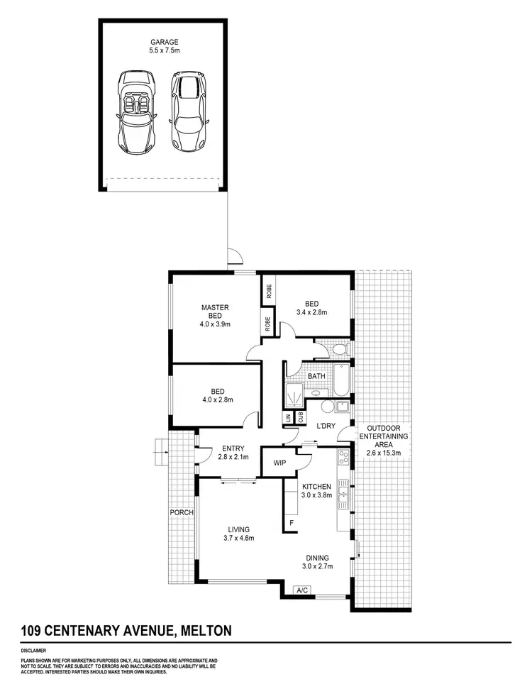 Floorplan of Homely house listing, 109 Centenary Avenue, Melton VIC 3337