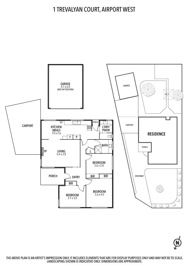 Floorplan of Homely house listing, 1 Trevalyan Court, Airport West VIC 3042