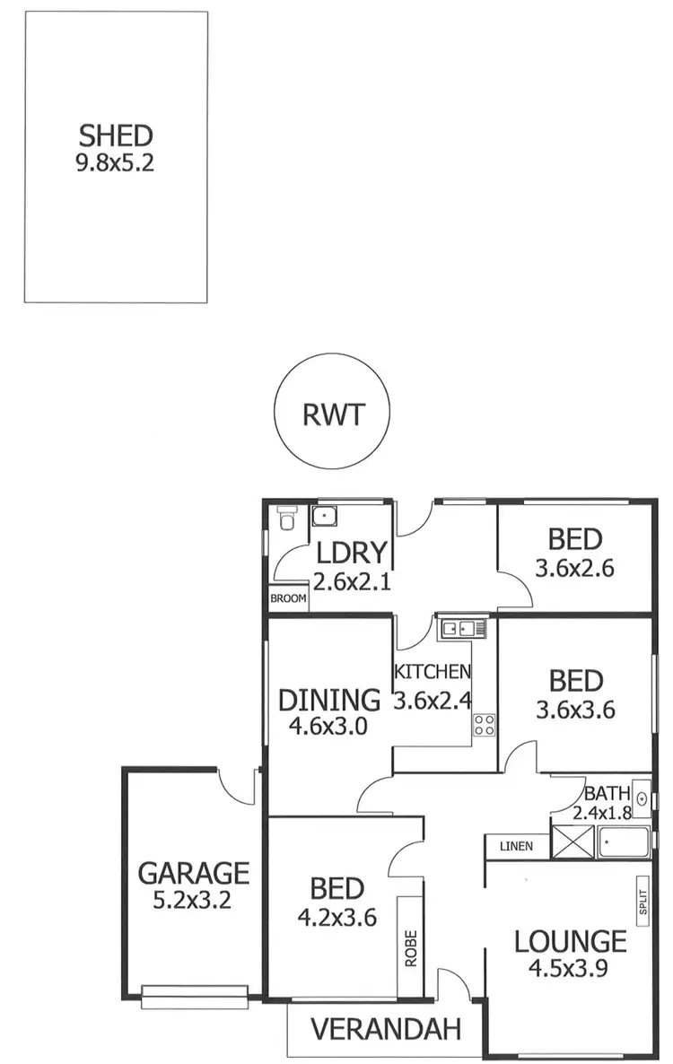Floorplan of Homely house listing, 10 Gray Street, Murray Bridge SA 5253