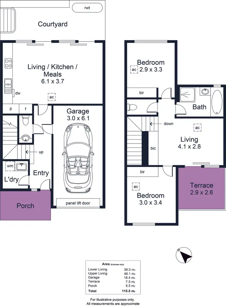 Floorplan of Homely townhouse listing, 25 Crighton Avenue, Royal Park SA 5014