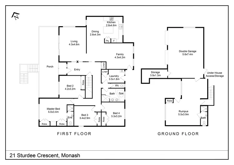 Floorplan of Homely house listing, 21 Sturdee Crescent, Monash ACT 2904