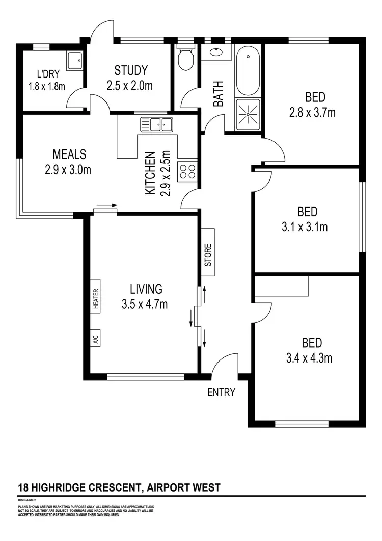 Floorplan of Homely house listing, 18 Highridge Crescent, Airport West VIC 3042