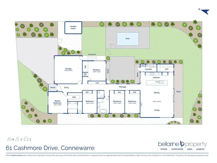 Floorplan of Homely house listing, 61 Cashmore Drive, Connewarre VIC 3227
