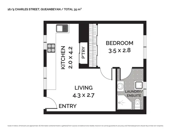 Floorplan of Homely apartment listing, 16/5-7 Charles Street, Queanbeyan NSW 2620