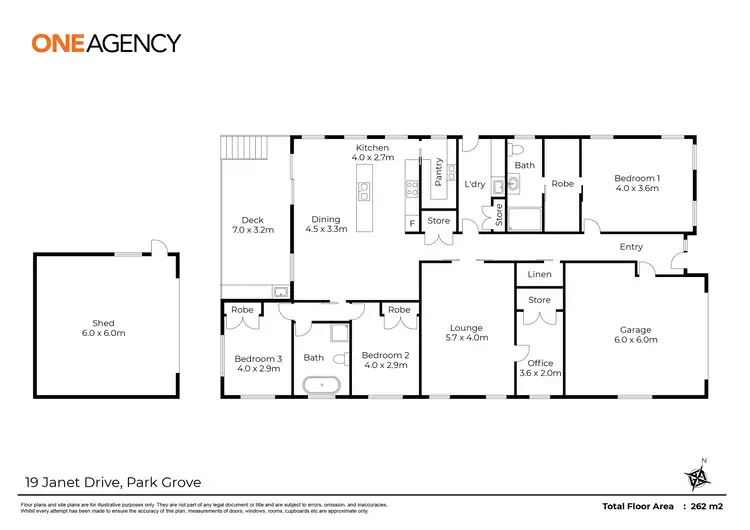 Floorplan of Homely house listing, 19 Janet Drive, Park Grove TAS 7320