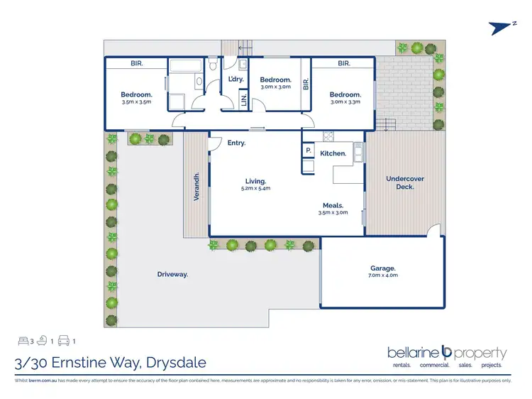 Floorplan of Homely unit listing, 3/30 Ernstine Way, Drysdale VIC 3222